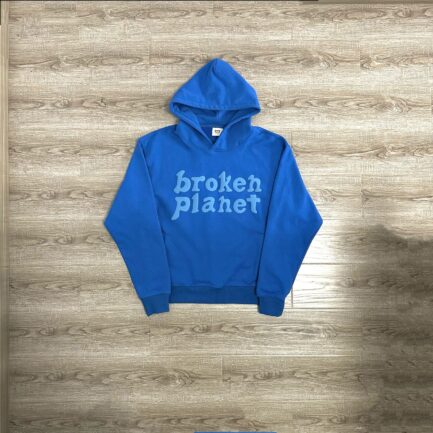 Broken Planet Monochrome Cobalt Blue Hoodie