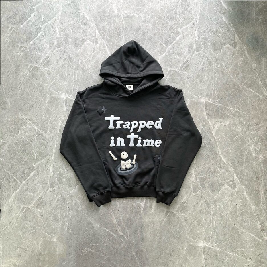 Broken Planet Trapped in Time Black Hoodie