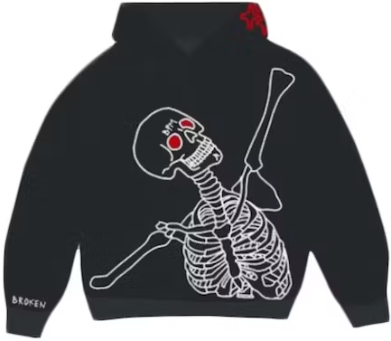 broken planet market skeleton hoodie